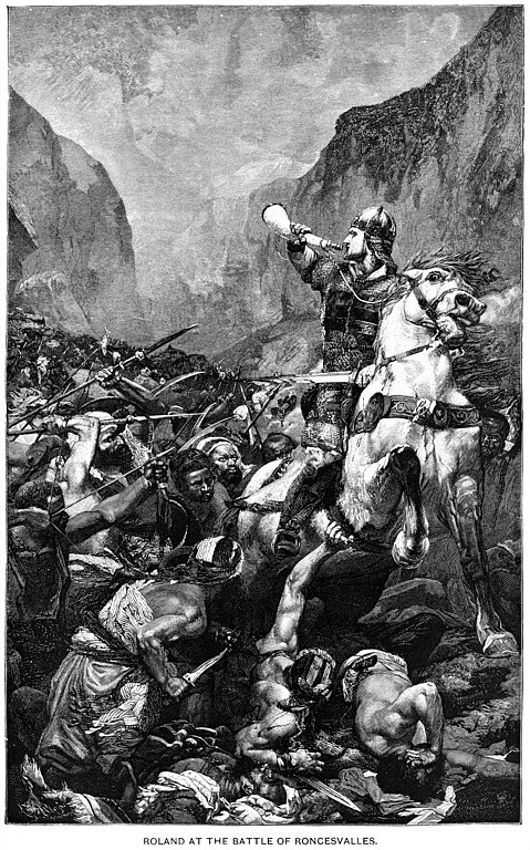 Roland at the Battle of Roncesvalles based on The Song of Roland