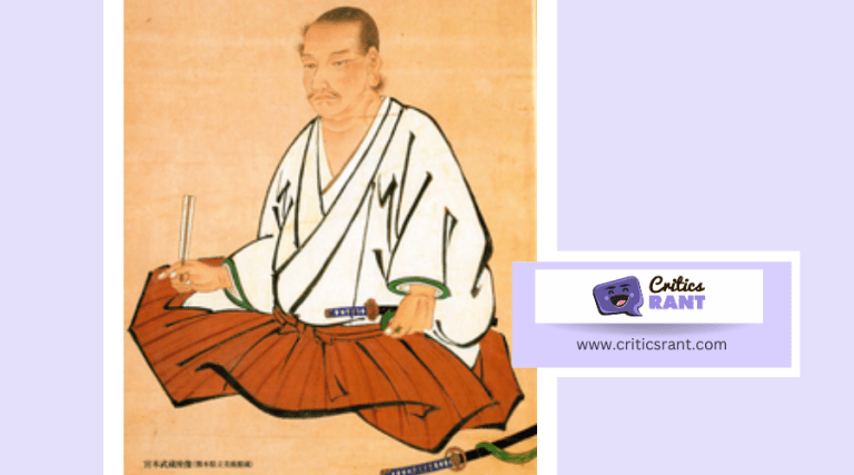 Seated figure of Miyamoto Musashi
