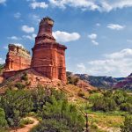 Palo Duro Canyon's lighthouse formation in Texas